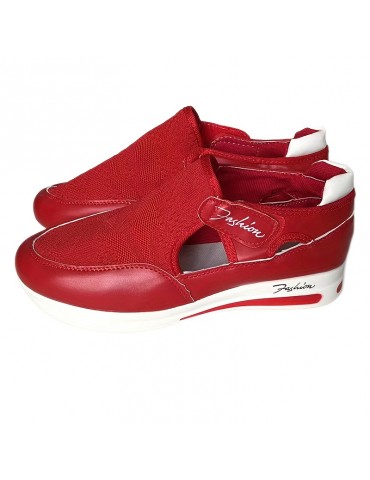 Women's Solid Color Platform Sneakers, Flying Woven Low Top Breathable Casual Shoes, Women's Comfy Shoes