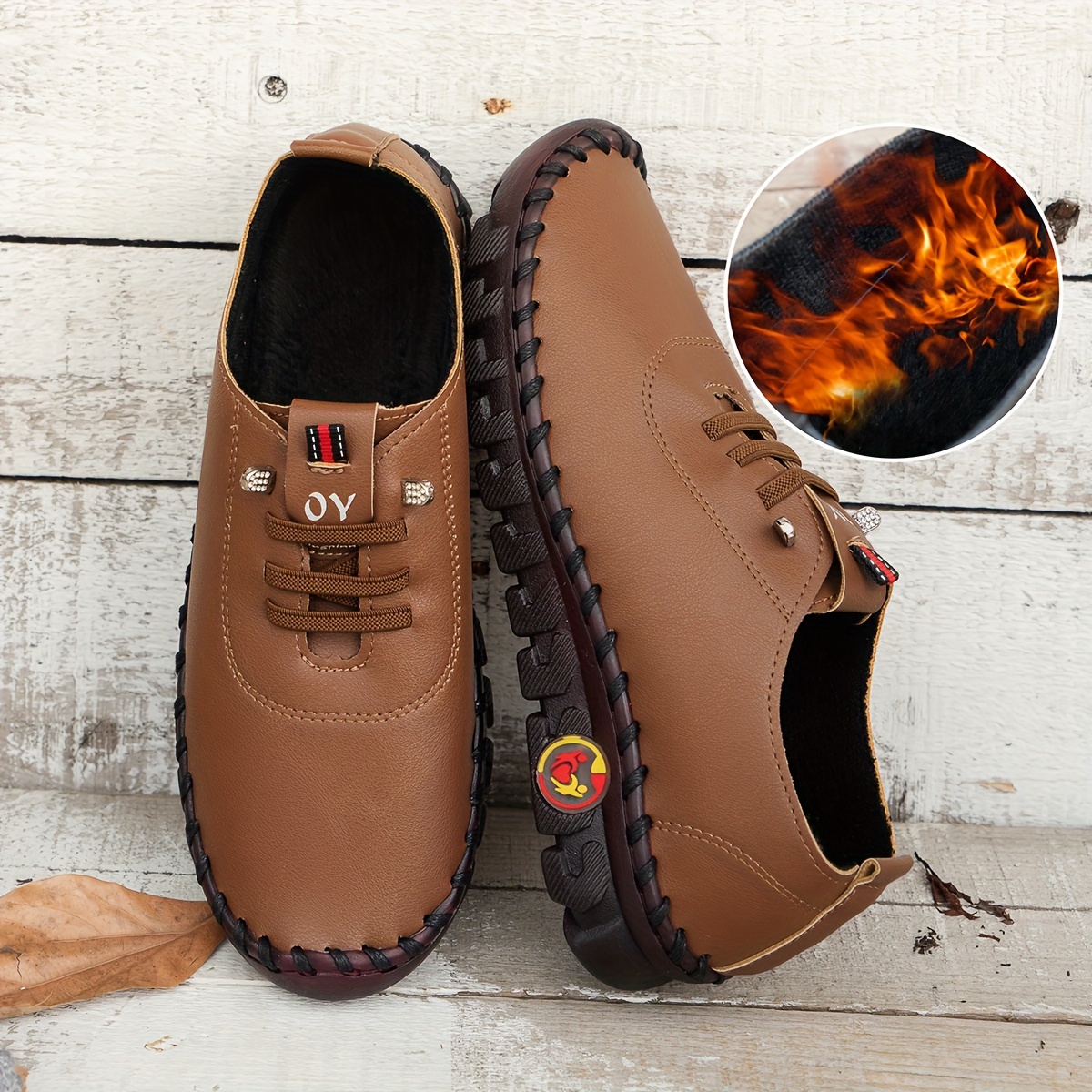 womens solid color casual sneakers slip on thermal lined flat plush shoes lightweight low top daily shoes details 4