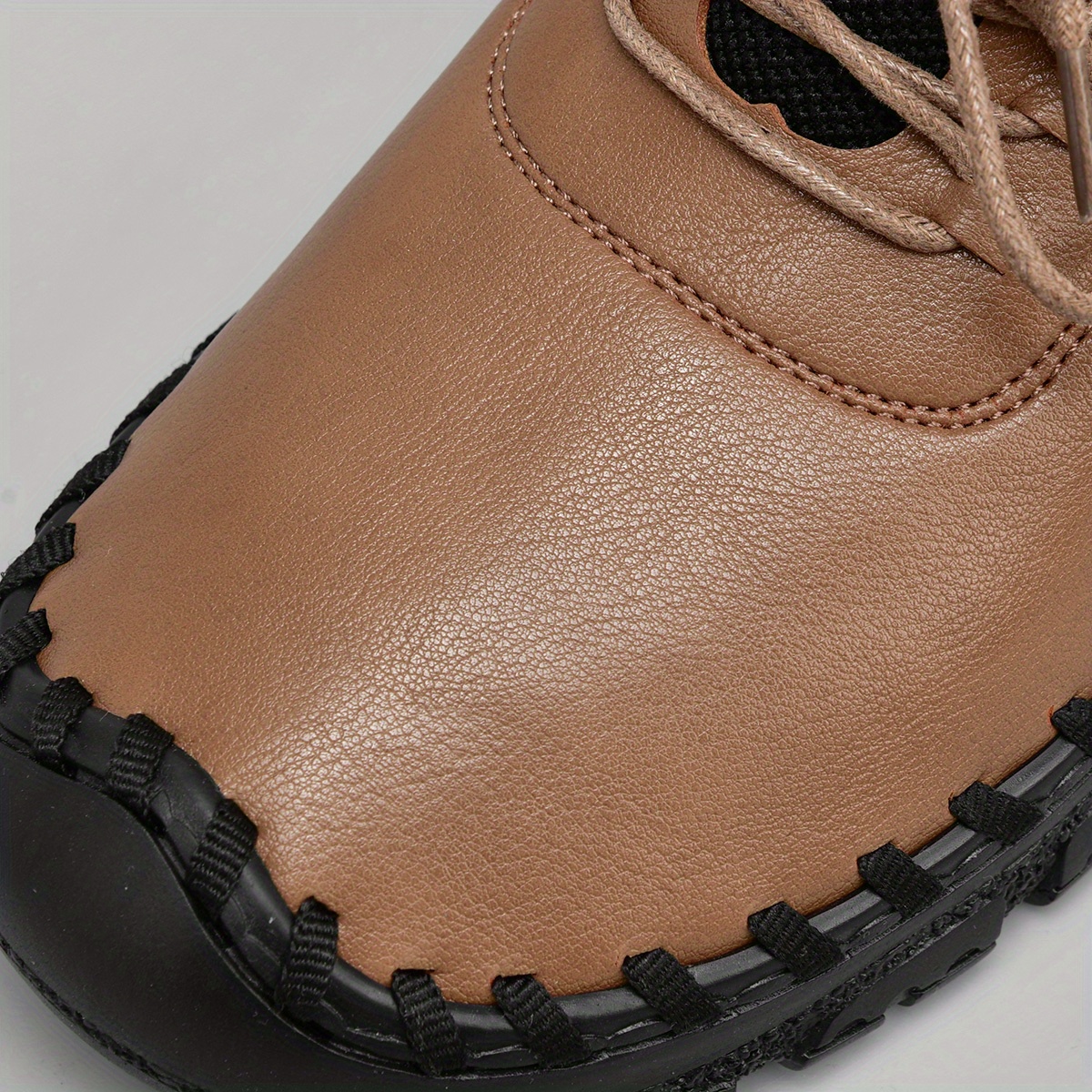 womens flat high top boots comfy solid color lace up ankle boots casual non slip shoes details 6